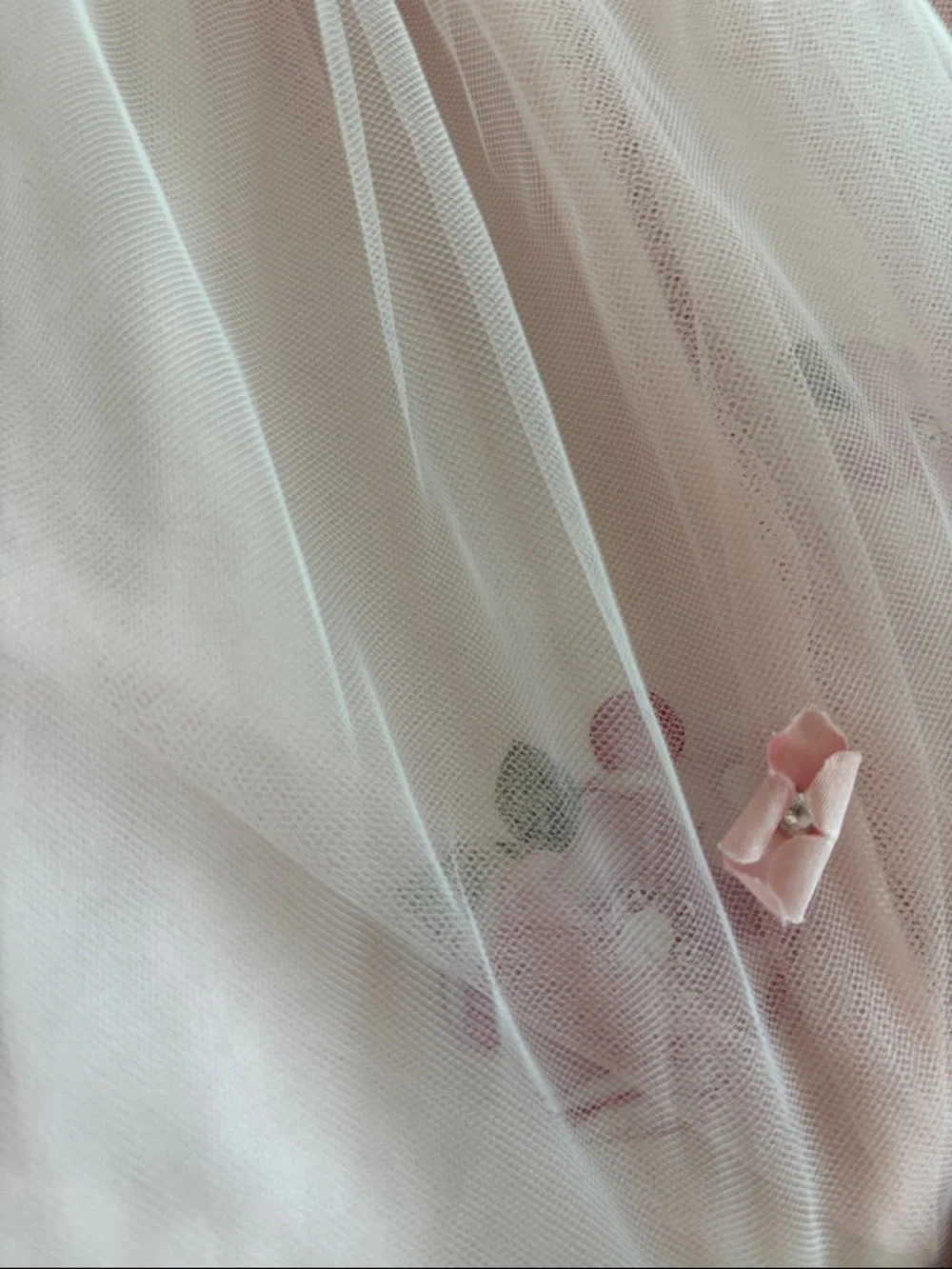 Lapin House Little Girl’s Pink Flowers Tulle Skirt